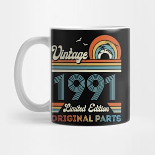 Vintage 1991 33rd Birthday Gift For Men Women From Son Daughter Mug